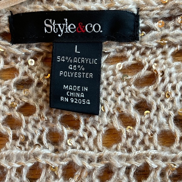 Style & Co. Women's Large Sequined Sweater Holiday Christmas Party New‎ Year - Picture 6 of 7